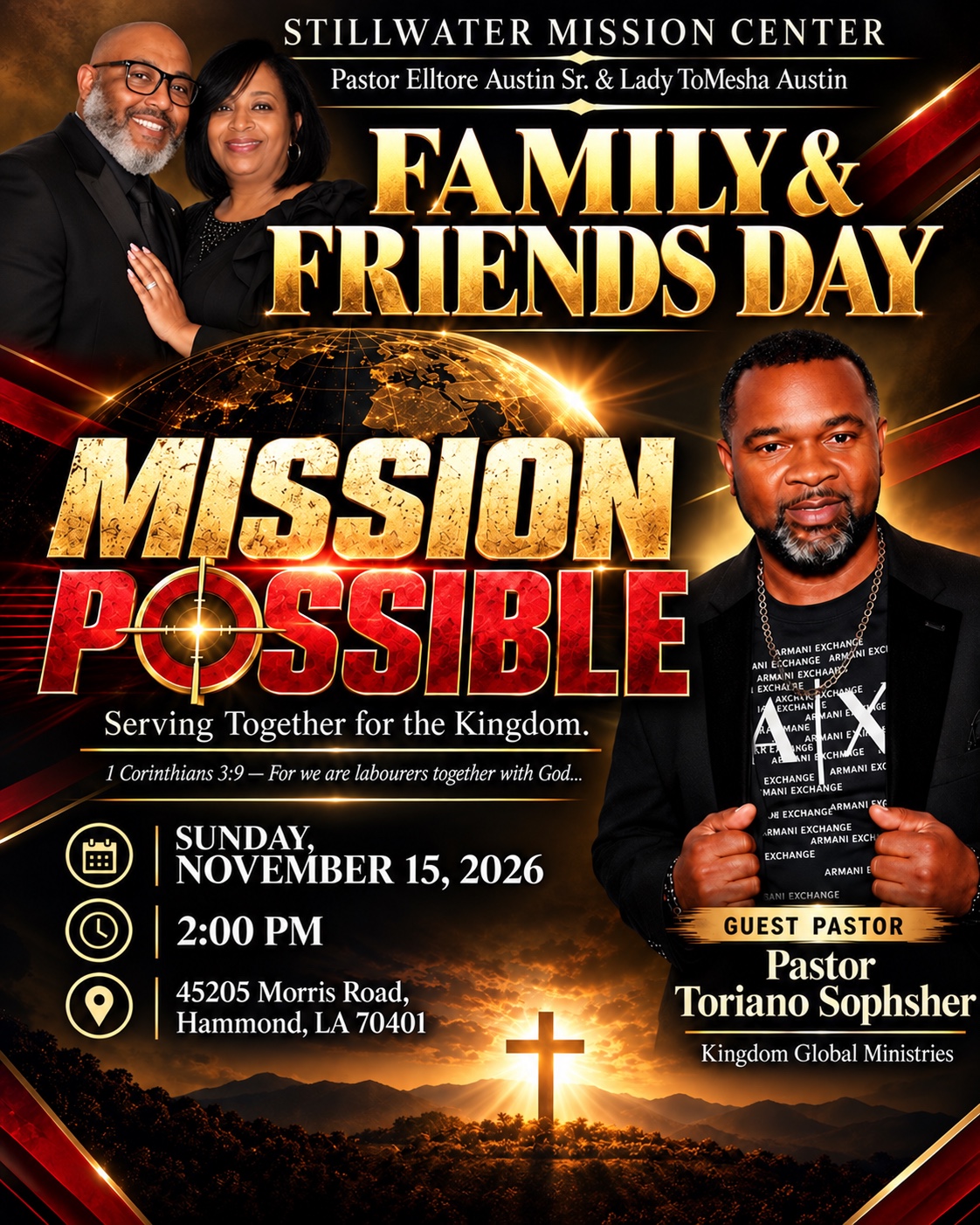 Family and Friends Day Mission Possible flyer