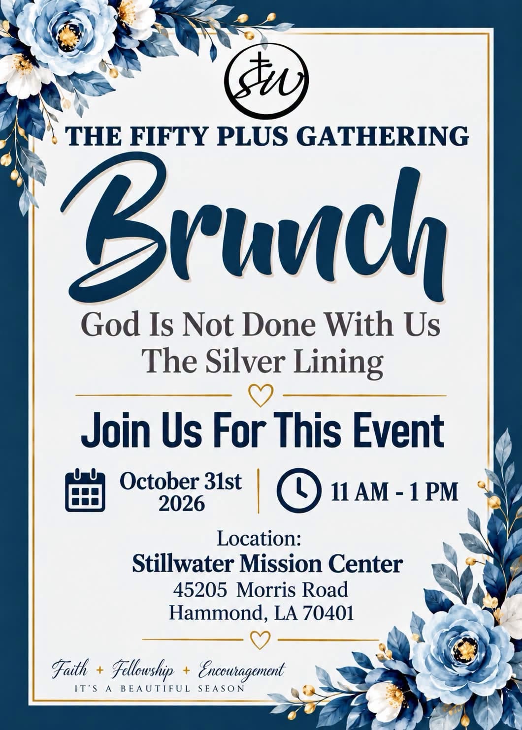 Fifty Plus Gathering Brunch flyer
